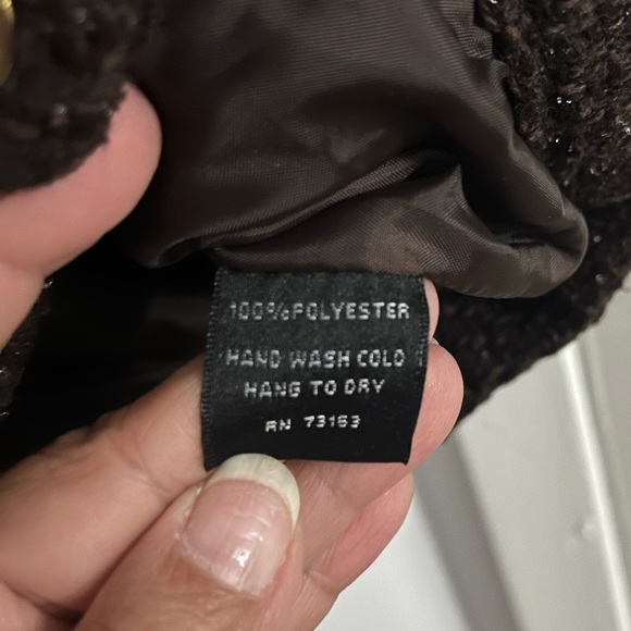 **Spirited Randolph Duke brown sparkle vest w/golden tone zipper and buttons.XL - Picture 6 of 6